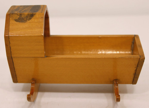 Antique mauchline ware cradle - antique,