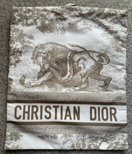 CHRISTIAN DIOR PARIS Dioriviera Dior Travel Beige/White Drawstring Pouch BNWOT