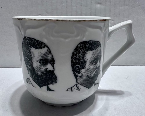 Vintage porcelain mustache cup - vintage,