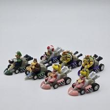  7Pcs Super Mario Kart Pull Back Car Luigi Mini Action Figure Toys 