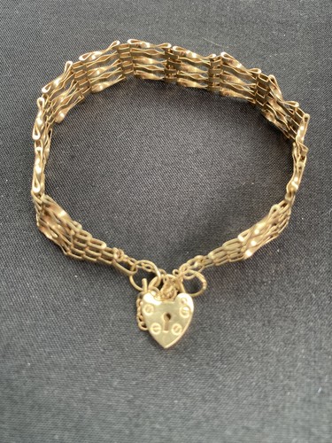9ct gold bracelet fully - 9ct,