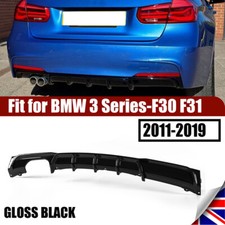 Gloss Black Rear Bumper Diffuser M Sport M Performance For BMW 3 Serises F30 F31