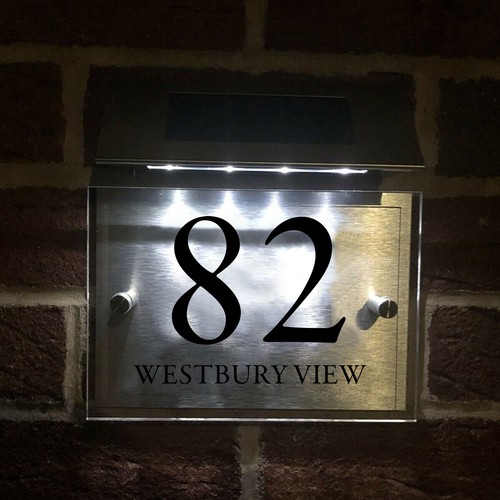 Personalised solar light door - personalised,
