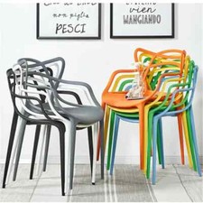 Set of 2/4/6 Master Style Cafe Bistro Kitchen Garden Patio Outdoor Dining Chairs