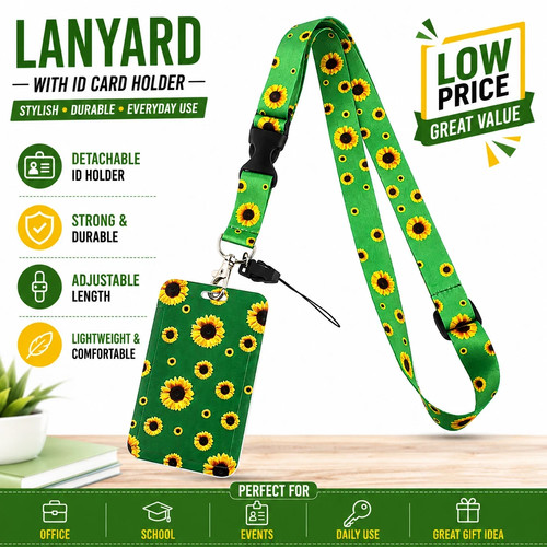 Sunflower lanyard hidden - sunflower,