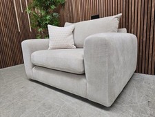 Designer Label Lola Snuggle Chair In Linen Chenille RRP:£1319
