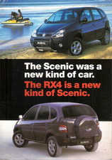 Renault Scenic RX4 1999-2000 UK Market Preview Single Sheet Sales Brochure