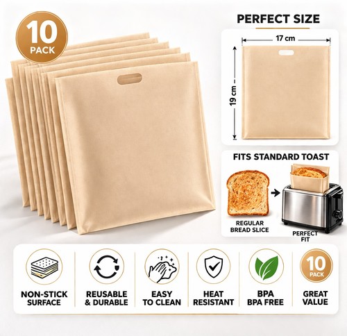 Reusable toaster bags pockets - toaster,