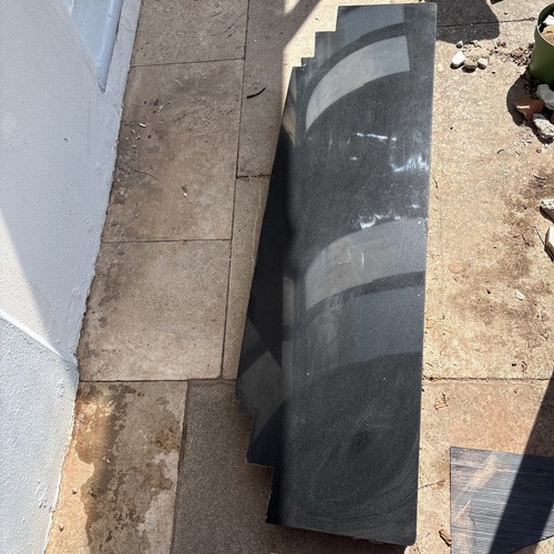 Black marble slab - black, approx.