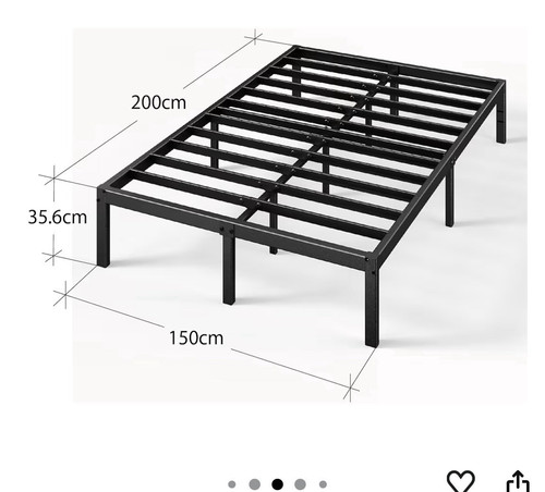 Yaheetech black metal king bed - black,