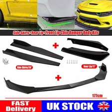 Side Skirt + Rear Lip + Front Bumper Spoiler Splitter For Ford Mondeo 2013-22 UK