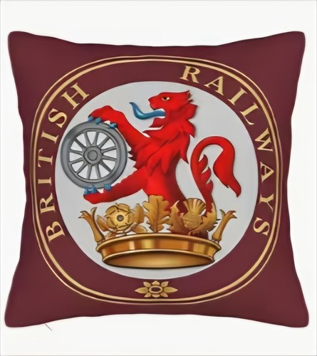 British rail cushion - british,