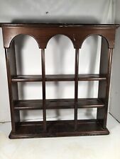 Vintage Ethan Allen Country Craftsman Distressed Pine Wood Shelf Display Made US