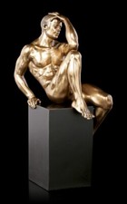 Male nude figure sitting - male, on