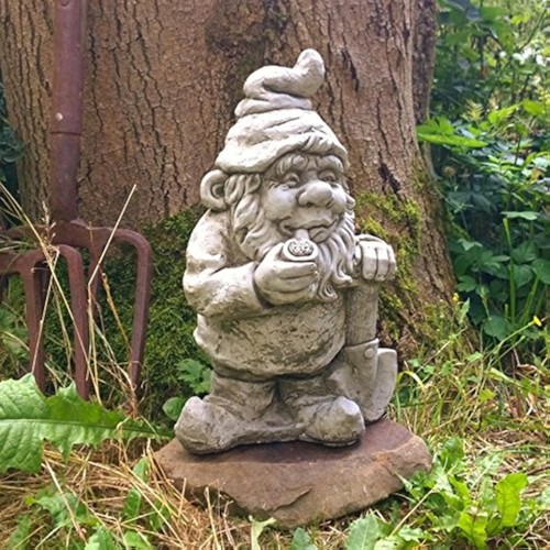 Garden gnome statue - garden, stone