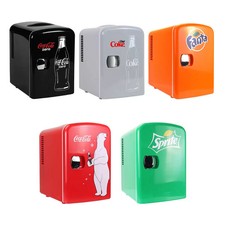 Coca-Cola 4 L Mini Fridge & Warmer AC/DC Portable Cooler 6 Can Retro Design
