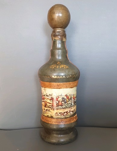 Vintage leather wrapped - leather, bottle