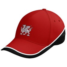 Welsh Supporter Embroidered Cap Teamwear Rugby Country Him Sports Wales Unise...