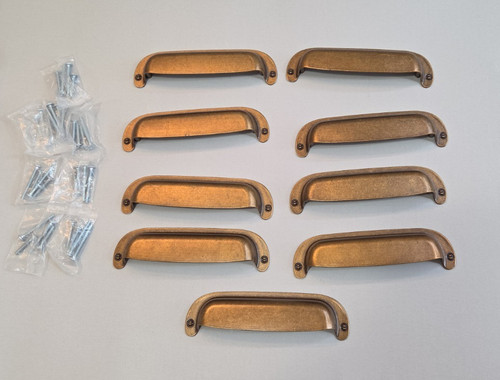 Drawer pulls cup handles brass - drawer,
