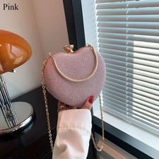 Metal Chain Evening Bag Heart