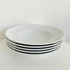 Rosenthal Germany A Epoque Soup Plates Wide White Home Lot of 5 11.5"x2.25"