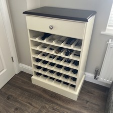 Oak Painted Wine Rack for 36 Bottles Solid Oak Wine Storage