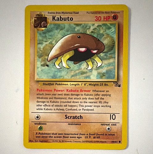 Wotc pokémon tcg kabuto 62 - pokémon,