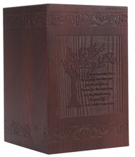 Wooden Urn Up To 200 Cubic Units Pine Wood 15x15x22cm NEW