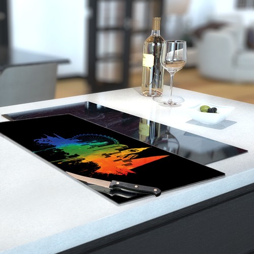 Glass hob cover - glass, chopping