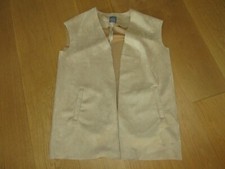 Ladies Primark brown suedette sleeveless gilet jacket, size 10