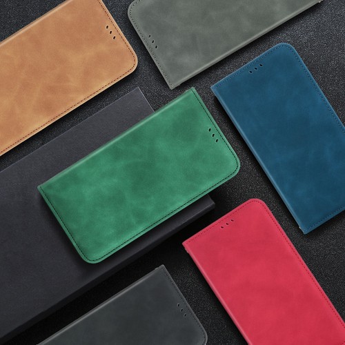 Magnetic leather wallet phone - magnetic,