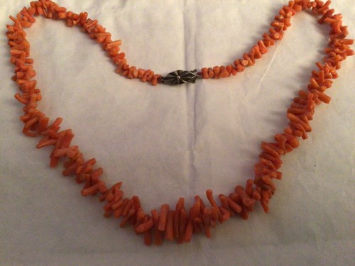 Vintage branch coral necklace - ,