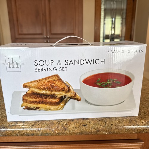 Soup and sandwich plates - soup, white