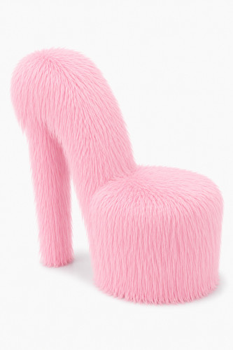 Plain faux fur chair - plain,