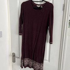 Fatface burgundy Knitted Dress Size 14