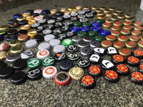 Collection bottle tops - of,