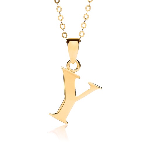 9ct gold initial pendant - 9ct,