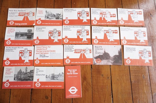 C1980s new bus routes - c1980s, london