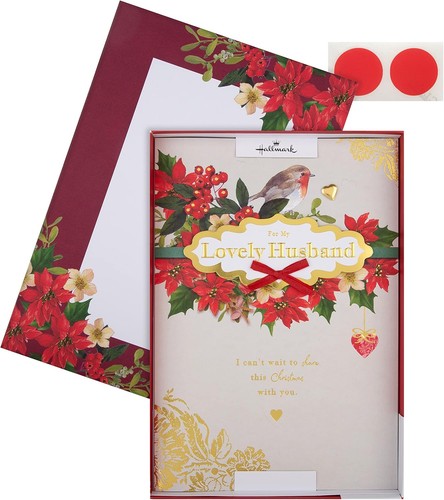 Husband open christmas card - christmas,