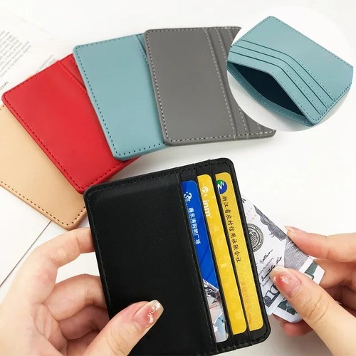 Ultra slim leather card - slim, pu