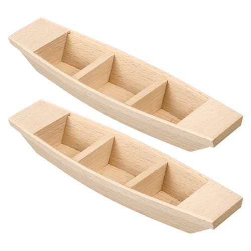 2pcs wooden boat model decor - boat,
