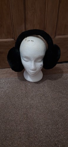 Black velour ear muffs kids - muffs,