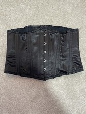 Black UnderBust Steel Boned Size 32 Waist Excellent Condition See Photos