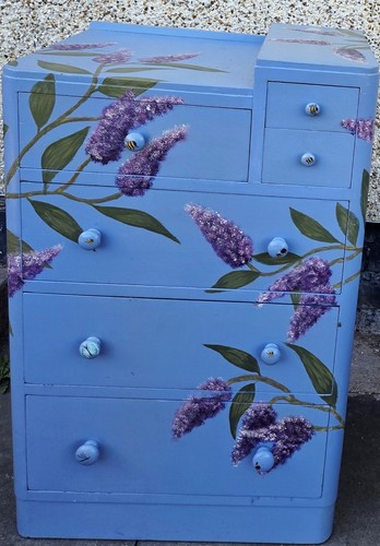 Hand painted chest drawers - hand-painted, of