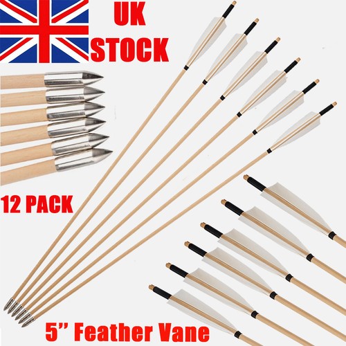 12pcs wooden arrows - 30",