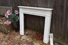Decorative fire surround, white, ornamental only