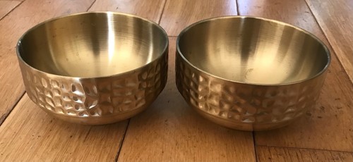 Pair brass bowls - brass, 2