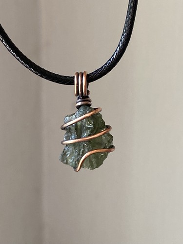 Genuine moldavite copper