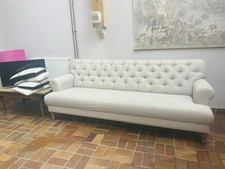 Sofa.com Bingley Sofa 3 Seater. Button Backed And In Pale Grey Linen.