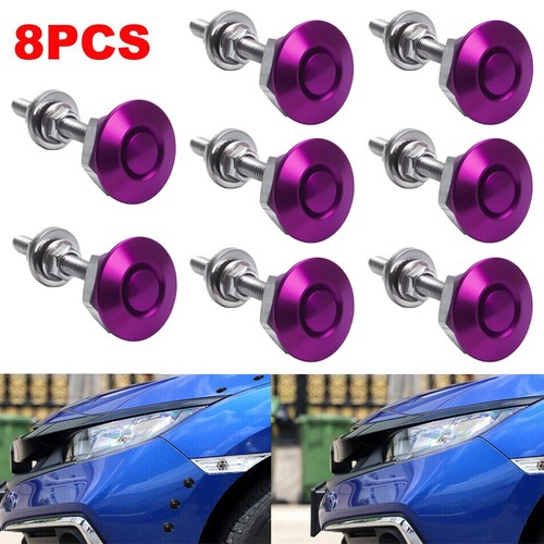8pcs purple push button hood - button,